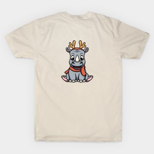 Cute Christmas Rhino T-Shirt